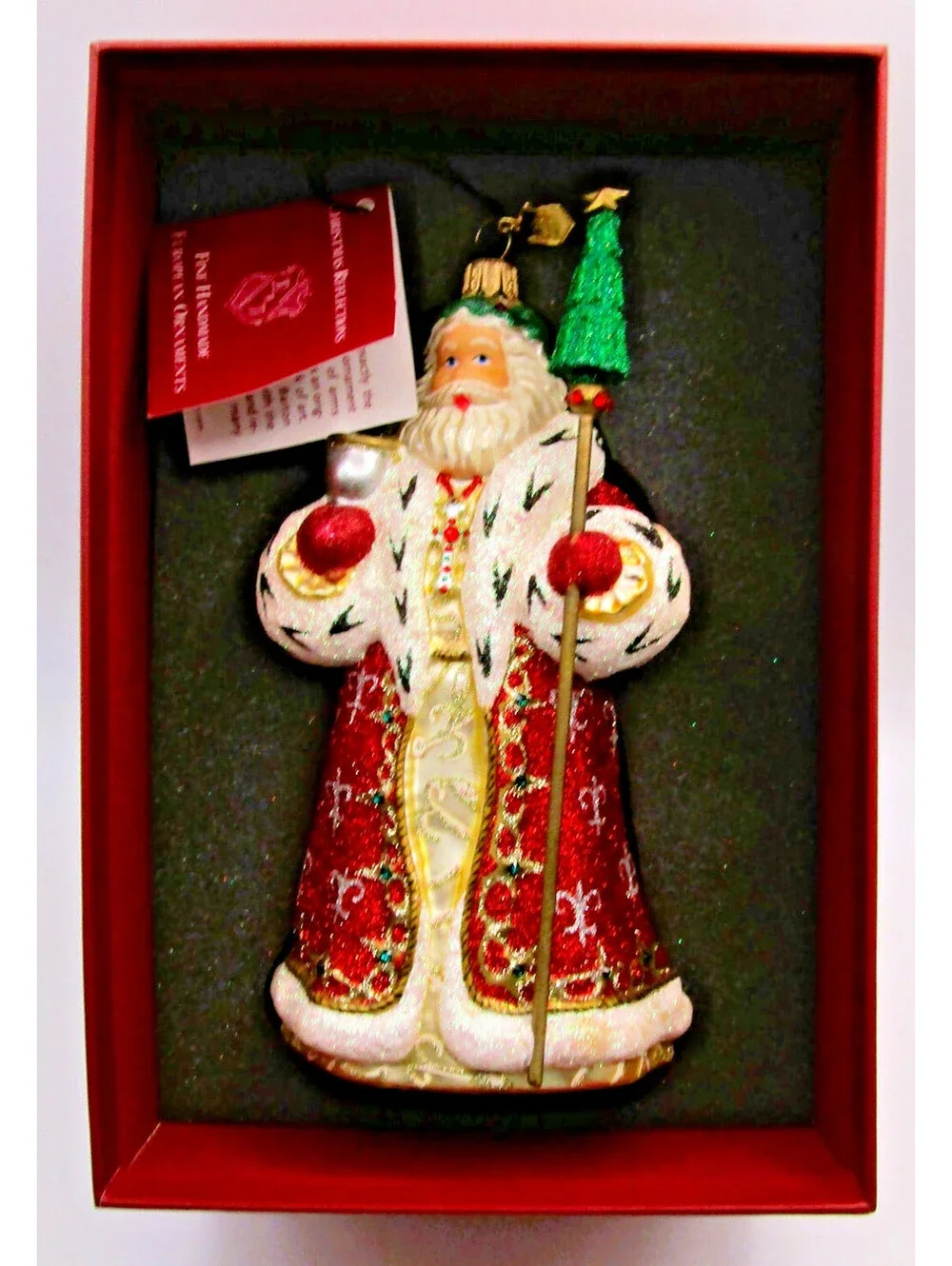Reed & Barton Pere Noel Signature Santa Ornament Original Box and Tag C4114G